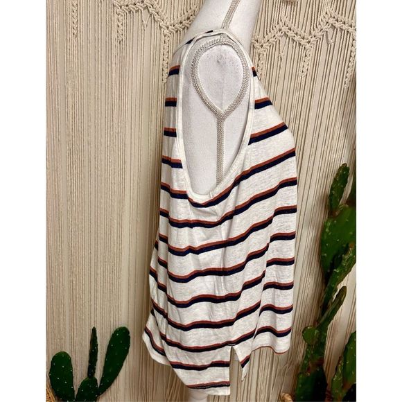NWOT Madewell Linen Blend Striped Tank Size XL - Picture 4 of 8